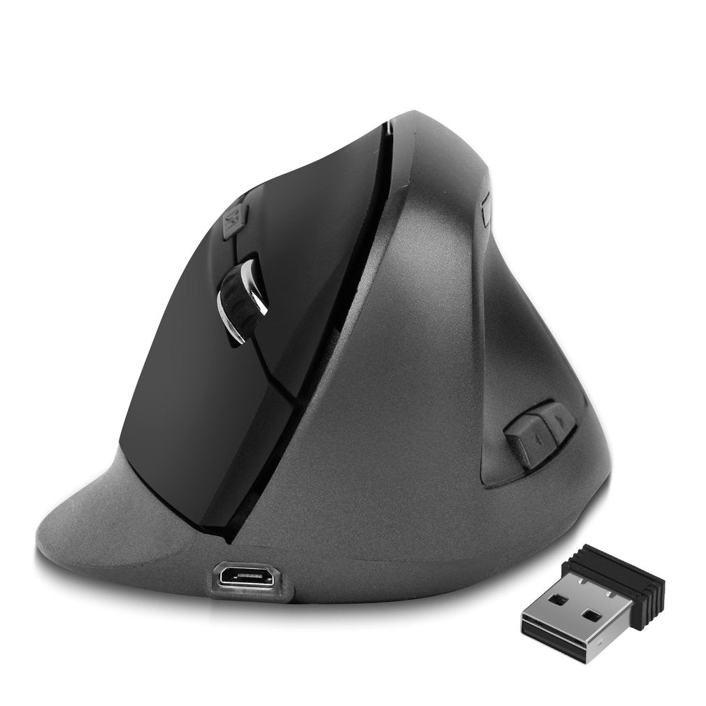 Wireless Vertical Optical Computer Mouse Ergonomic Rechargeable Gaming Mouse Upright PC Game Console Office Mice