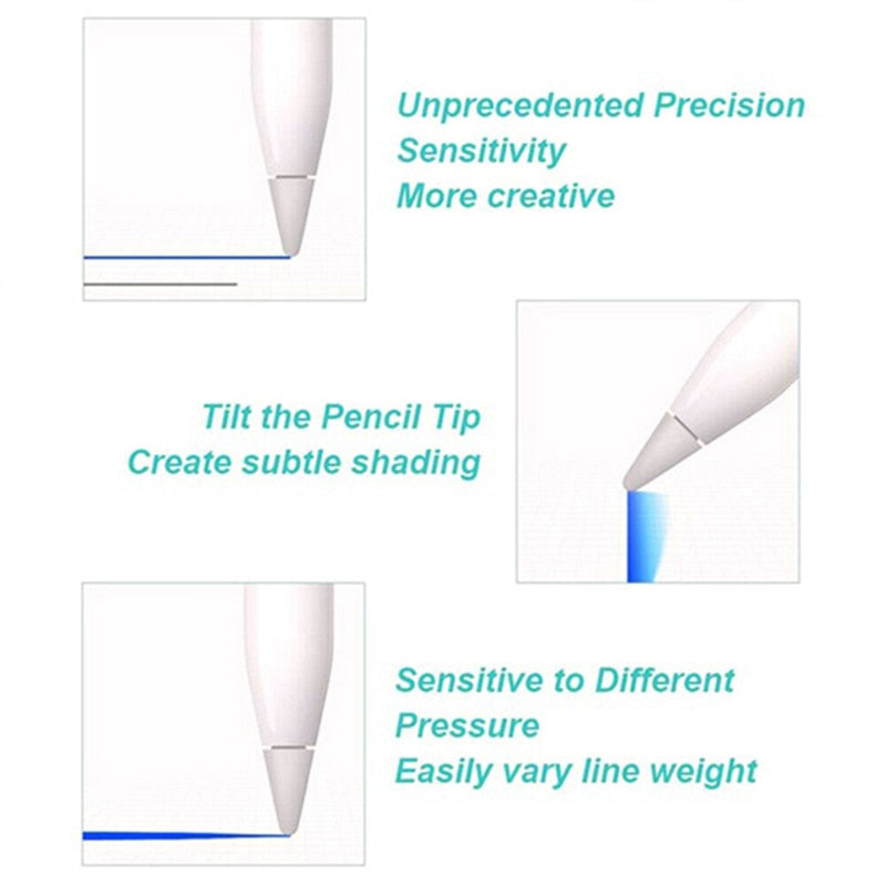 2Pcs Is Suitable for Apple Pencil Generation/Second Generation iPad Stylus Replacement Pen Tip Stylus Press Sn Pen