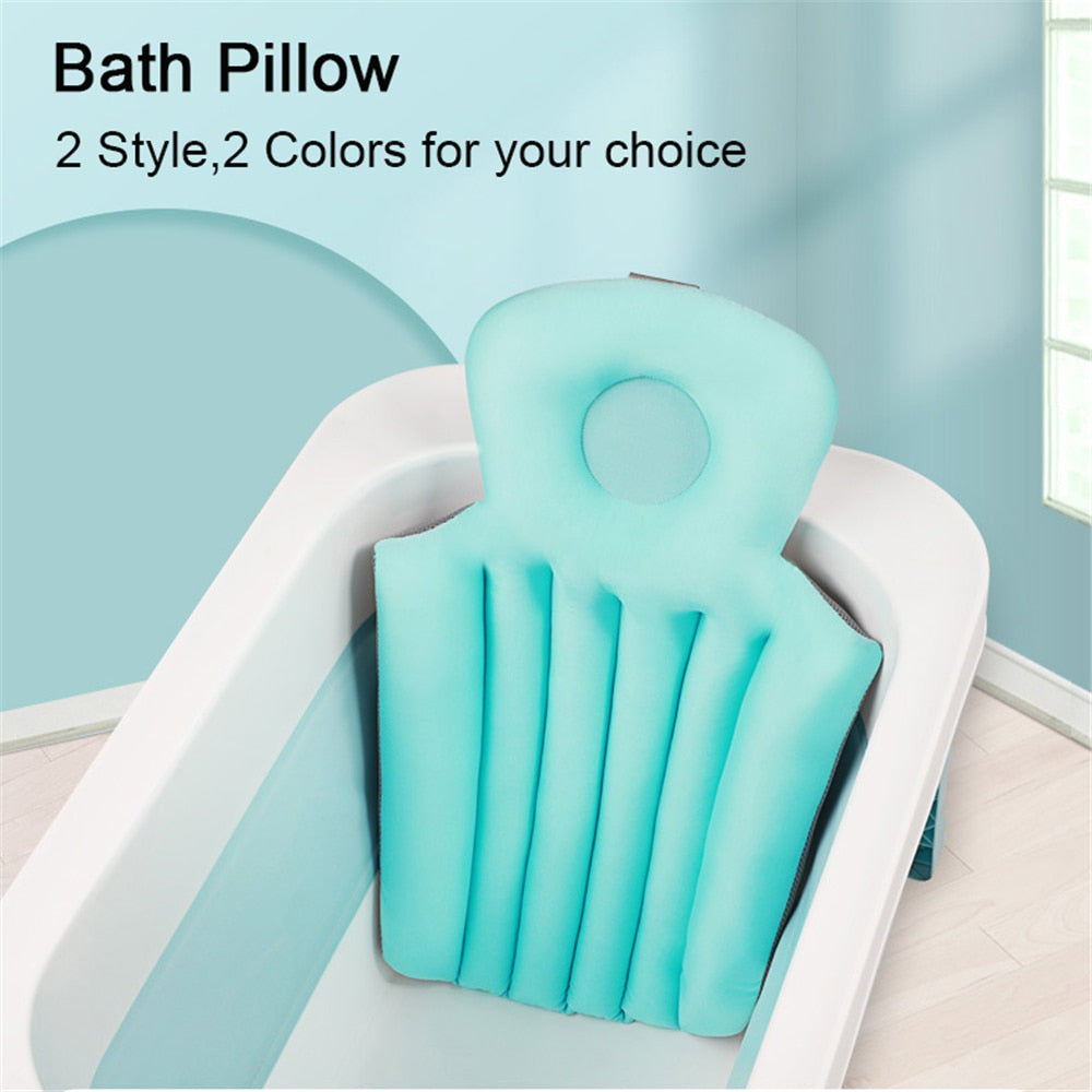 Bath Pillow Comfortable Cushion Spa Bathing Pad Bathtub Cushion Non-Slip Waterproof Neck & Back Relax Bathroom Supply
