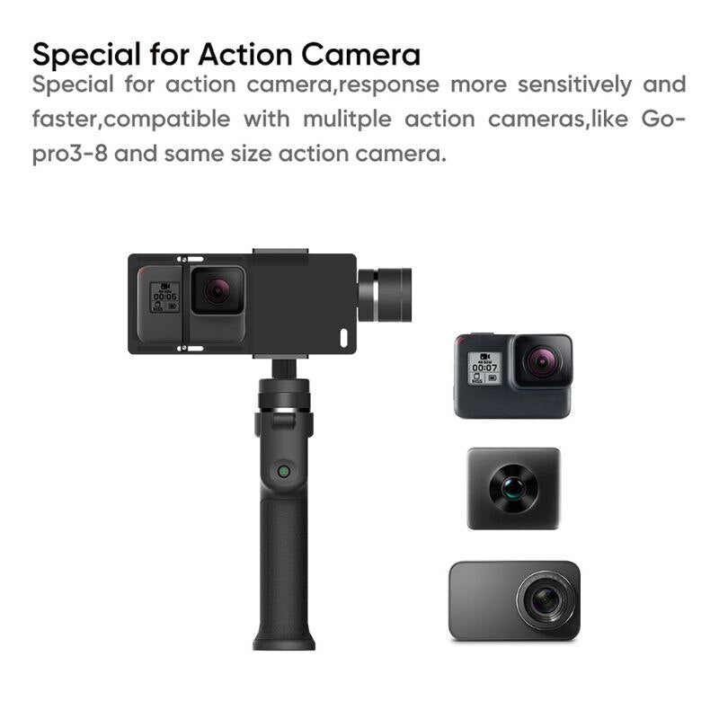 1Set 3 Axis Handheld Gimbal Stabilizer for Sam-sung iPhone Smartphone for Go-pro Action Camera Accessories