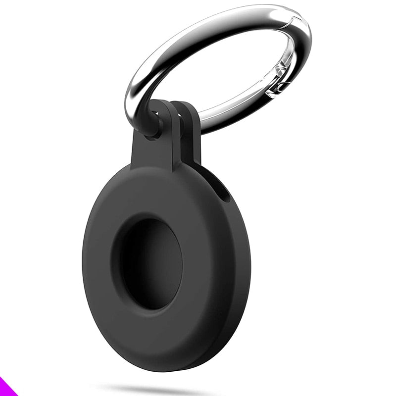 Silicone Protective Case For AirTag Key Finder ( Location Tracker ) 2021 Anti-Scratch Anti-Lost Protective Cover with Keychain