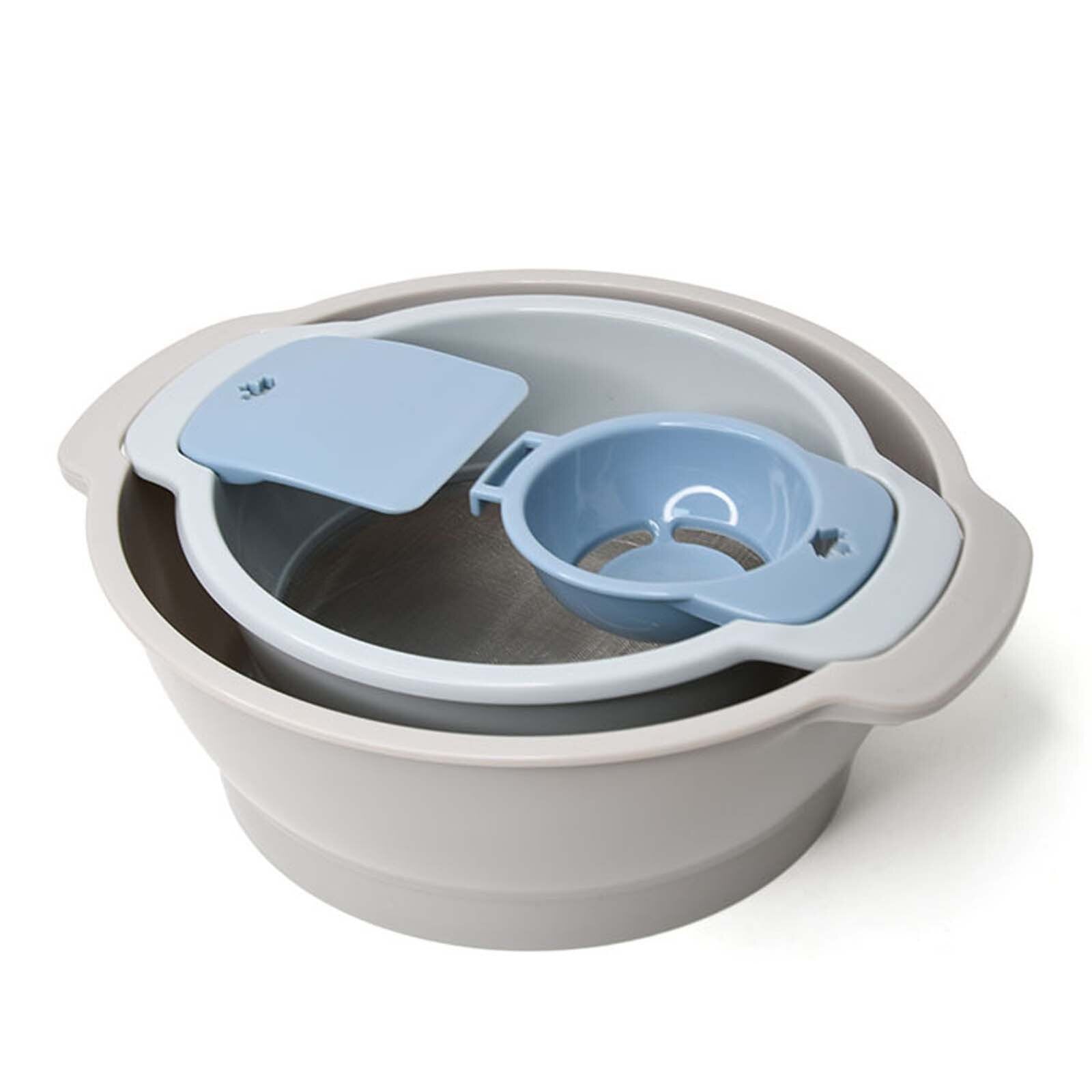 Practical Flour Sieve Mixing Bowl Kitchen Gadgets Pizza Making Gadgets Multifunctional flour sieve Kitchen free blender