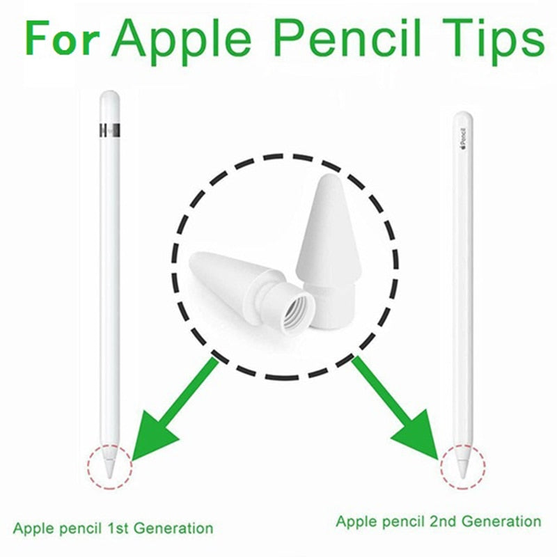 2Pcs Is Suitable for Apple Pencil Generation/Second Generation iPad Stylus Replacement Pen Tip Stylus Press Sn Pen