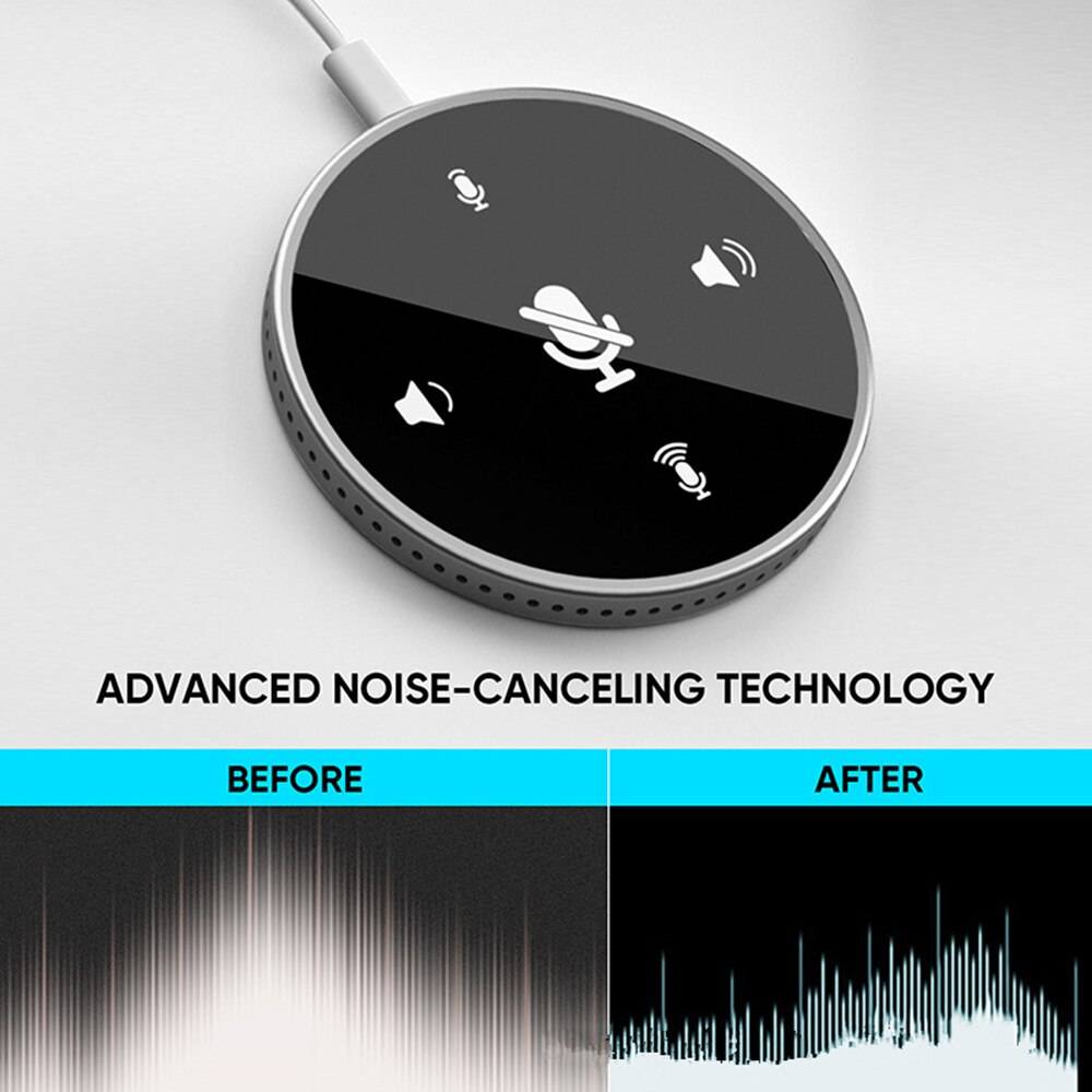 USB Condenser Microphone with Speaker Omni-directional Computer Laptop pickup Mic for Meeting Business Conference Online course