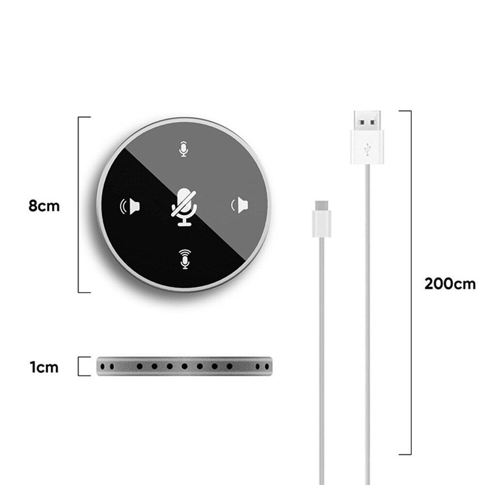 USB Condenser Microphone with Speaker Omni-directional Computer Laptop pickup Mic for Meeting Business Conference Online course