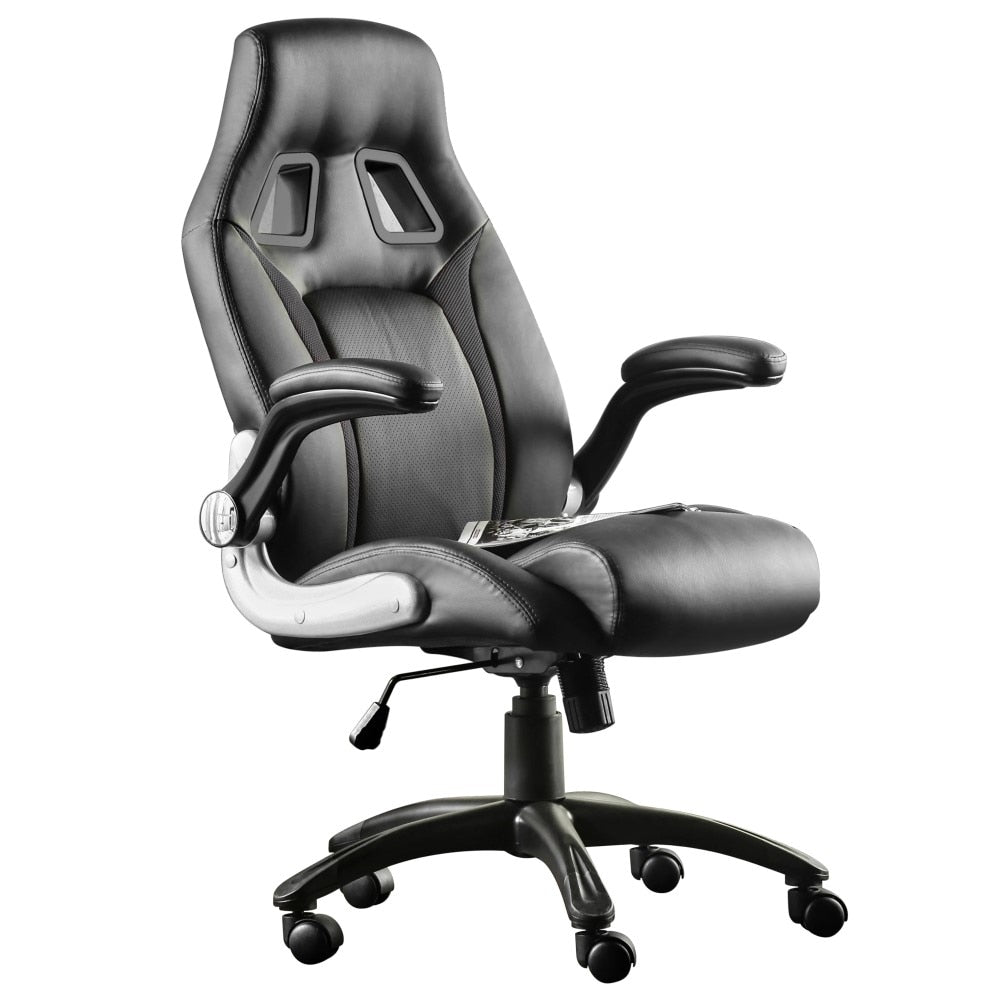 Furgle Gaming Chair Office Chair Swivel Chair Height-Adjustable Gaming Chair PC Chair Ergonomic Executive Chair with Armrests