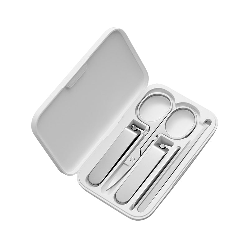 Xiaomi Mijia 5pcs Stainless Steel Nail Clippers Set Trimmer Pedicure Care Clippers Earpick Nail File Beauty Trimmer Professional