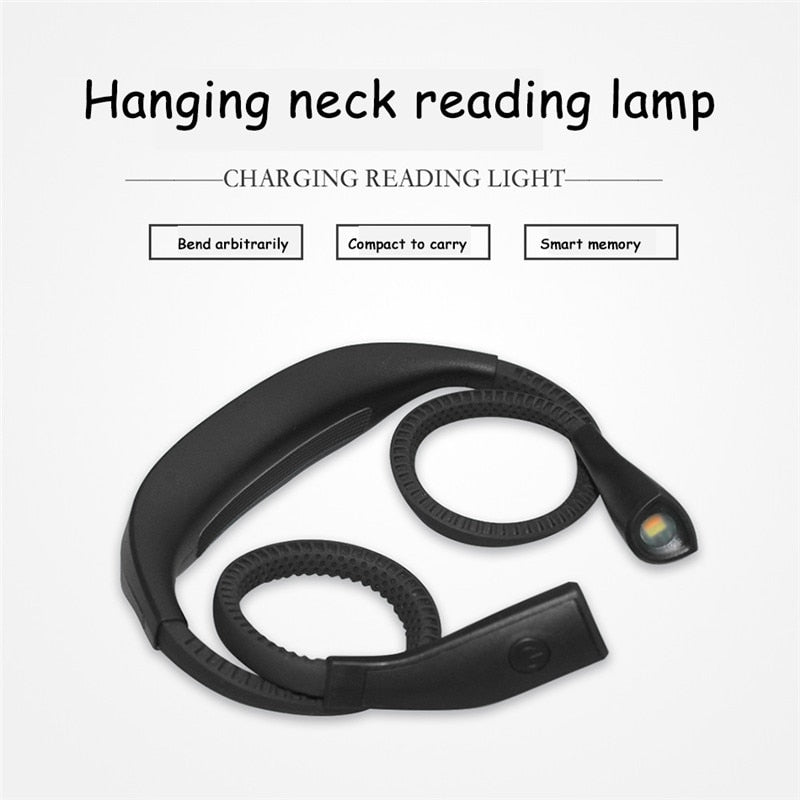 Dimmable LED Neck Light Book Reading Lamp 3 Colors Light Flexible Handsfree USB Rechargeable Led Neck Reading Light Flashlight