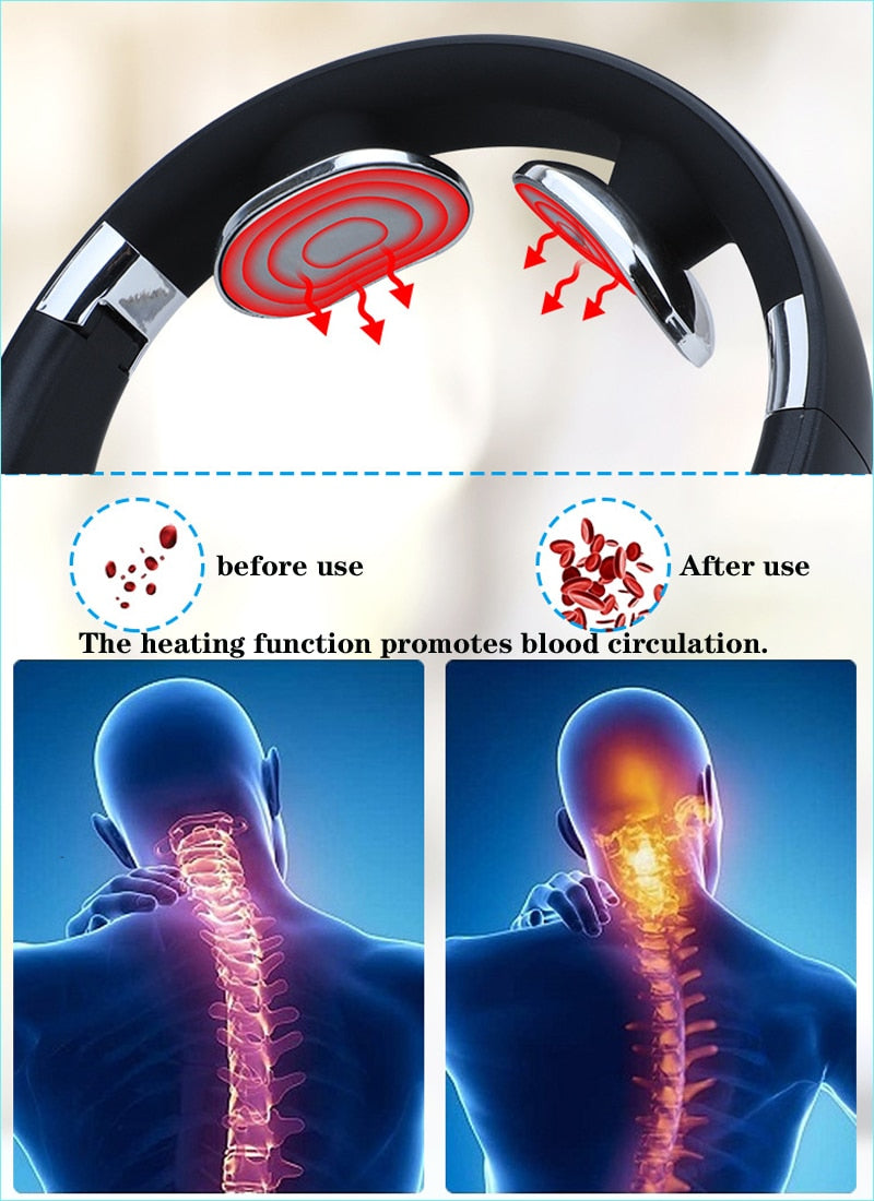 Smart Cervical Spine Massager Foldable Neck Massager With Bluetooth Music Wireless Neck Massage Sport Pain Relief Health Care