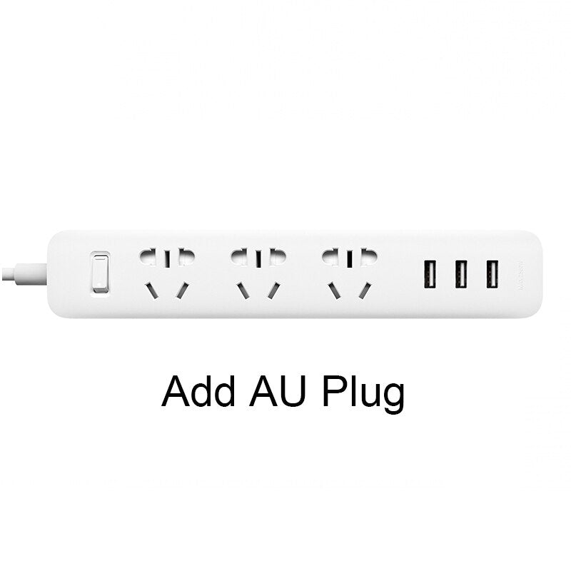 Xiaomi power strip With 3 USB Extension Socket Plug Fast Charging Power Multifunctional Strip 10A 250V 2500W plug patch board
