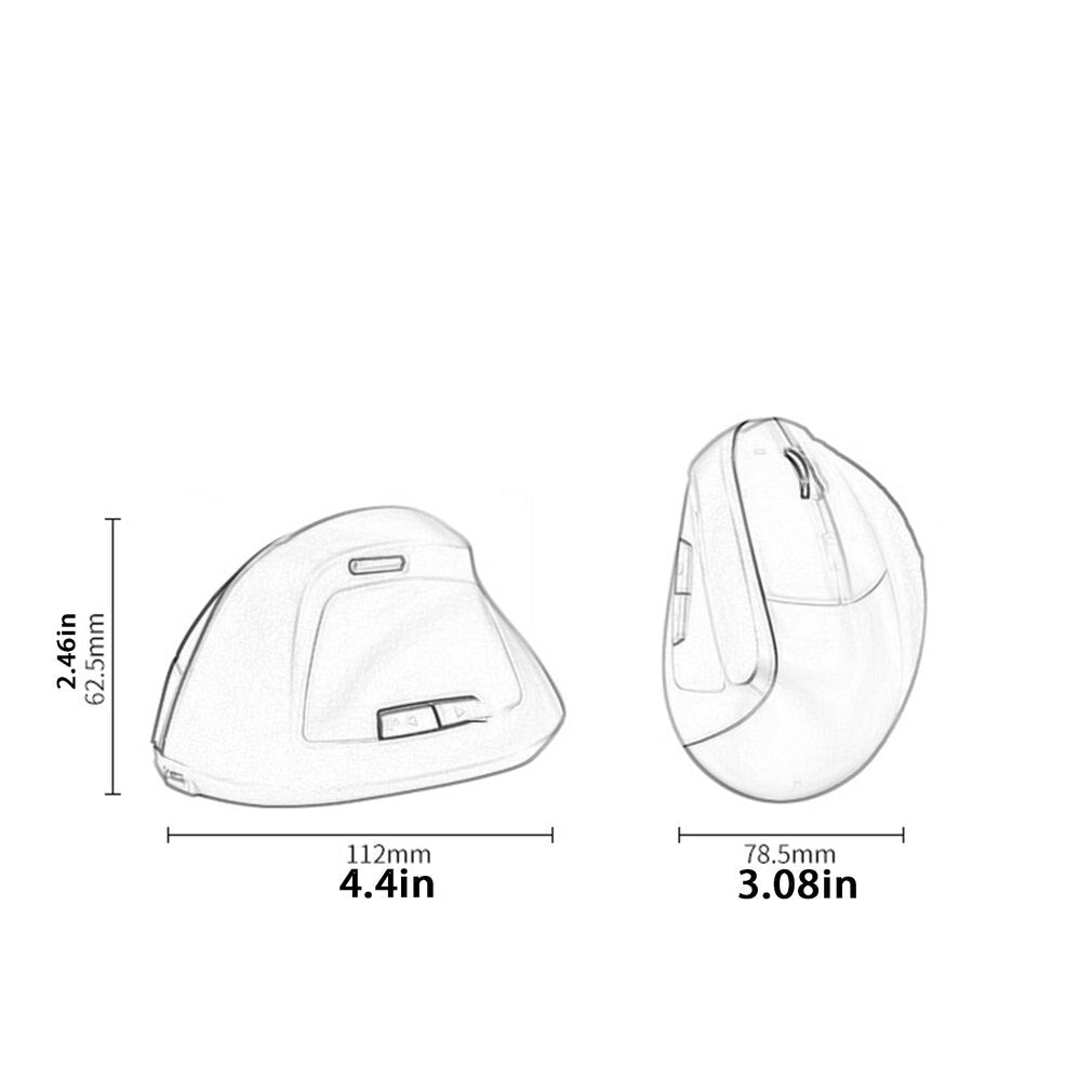 Wireless Vertical Optical Computer Mouse Ergonomic Rechargeable Gaming Mouse Upright PC Game Console Office Mice
