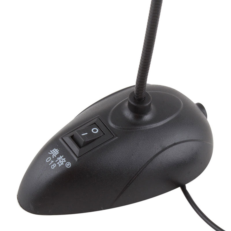 3.5mm Plug Flexible Stand Mini Studio Speech Microphone Gooseneck Wired Microphone for PC YouTube Video Skype Chatting Gaming
