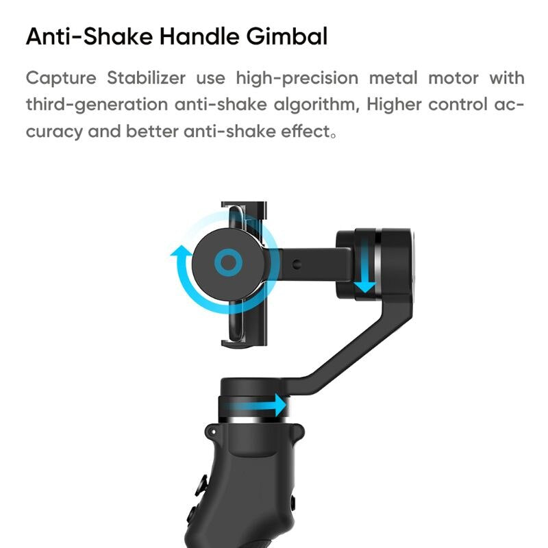 1Set 3 Axis Handheld Gimbal Stabilizer for Sam-sung iPhone Smartphone for Go-pro Action Camera Accessories
