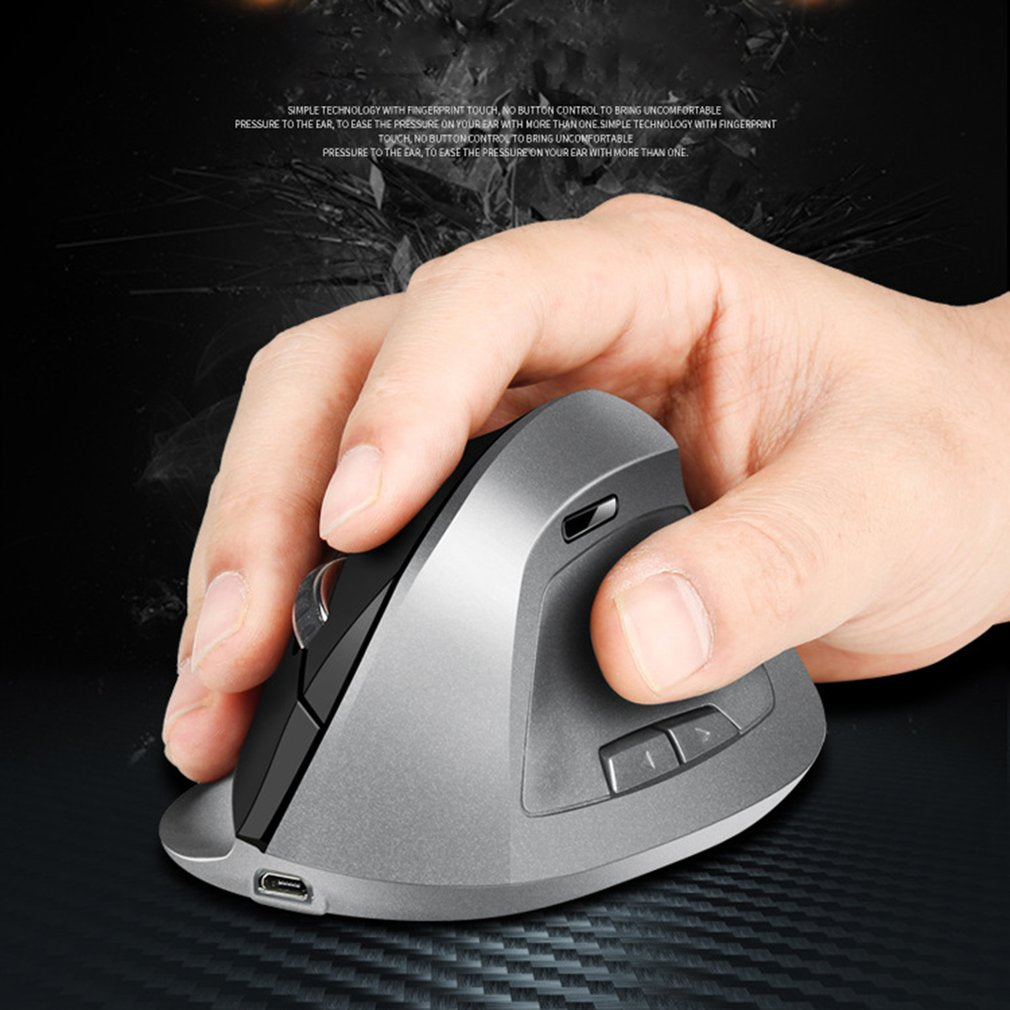 Wireless Vertical Optical Computer Mouse Ergonomic Rechargeable Gaming Mouse Upright PC Game Console Office Mice
