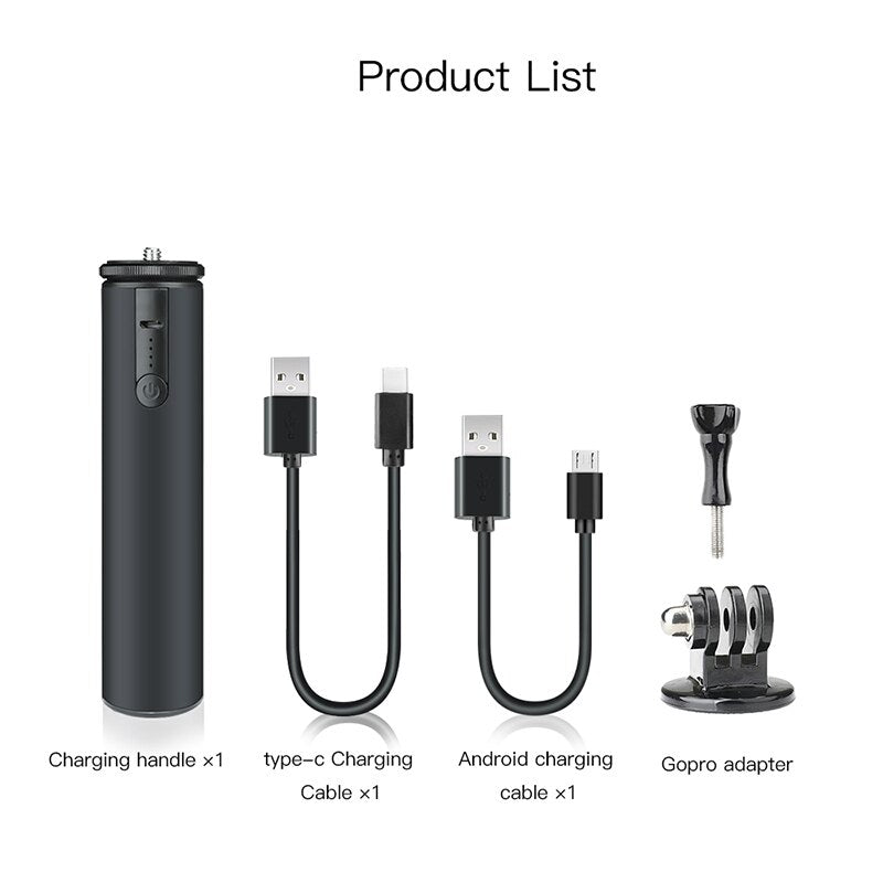 osmo camera charger mobile power charging bank handle selfie stick holder for dji osmo Pocket 2 / osmo Pocket / action camera