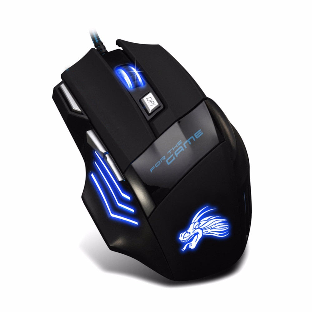 5000DPI Professional Gaming Mouse Breathing Light Mouse Usb Wired Computer Mouse 7-speed DPI for Laptop Pc DOTA LOL Gaming