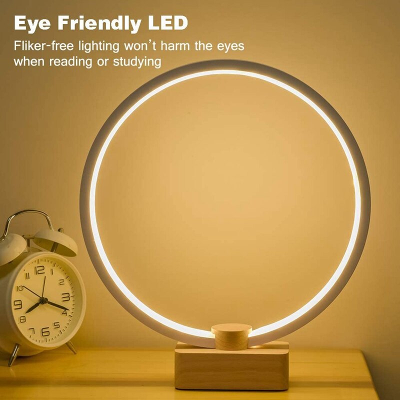 LED Wood Table Light Desk Lamp Modern USB Dimmable Bedside Night Lights For Bedroom Living Creative Home Lighting Decor