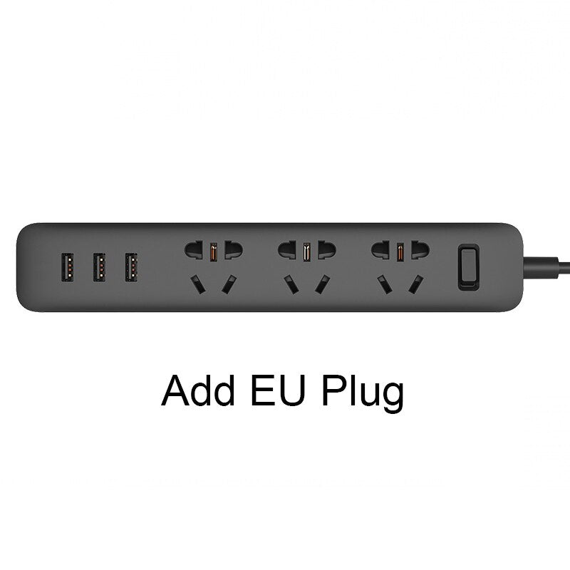 Xiaomi power strip With 3 USB Extension Socket Plug Fast Charging Power Multifunctional Strip 10A 250V 2500W plug patch board