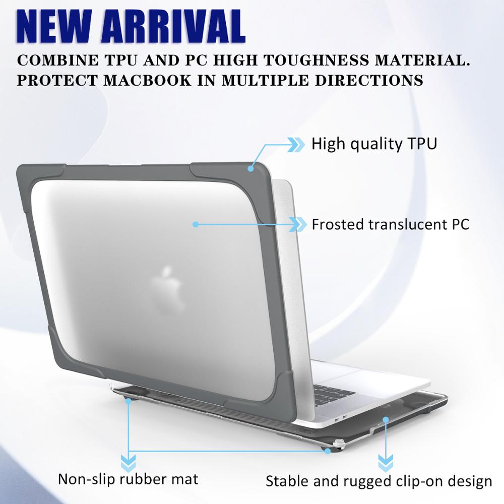 US SHIPPING/Shockproof Foldable Case For Apple MacBook Pro 16 inch 2020 A2141 Soft Silicone TPU+Hard PC New Outer Stand Cover