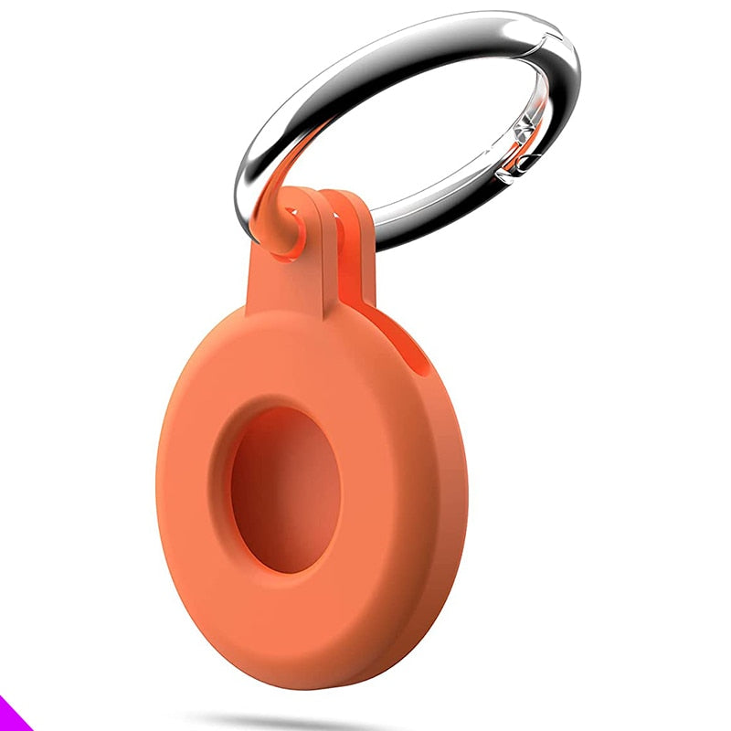 Silicone Protective Case For AirTag Key Finder ( Location Tracker ) 2021 Anti-Scratch Anti-Lost Protective Cover with Keychain