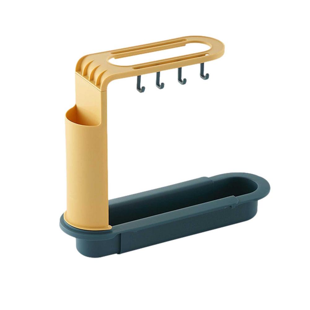 Telescopic Sink Storage Drain Rack Adjustable Kitchen Drain Storage Basket Expandable Sink Rack Holder Household Kitchen Gadgets