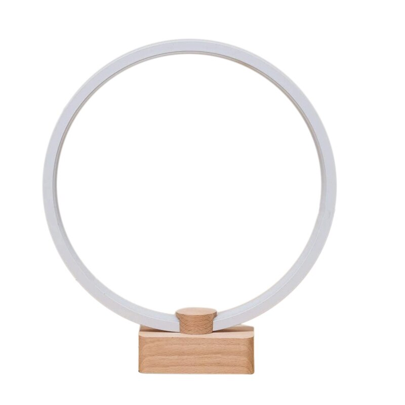 LED Wood Table Light Desk Lamp Modern USB Dimmable Bedside Night Lights For Bedroom Living Creative Home Lighting Decor
