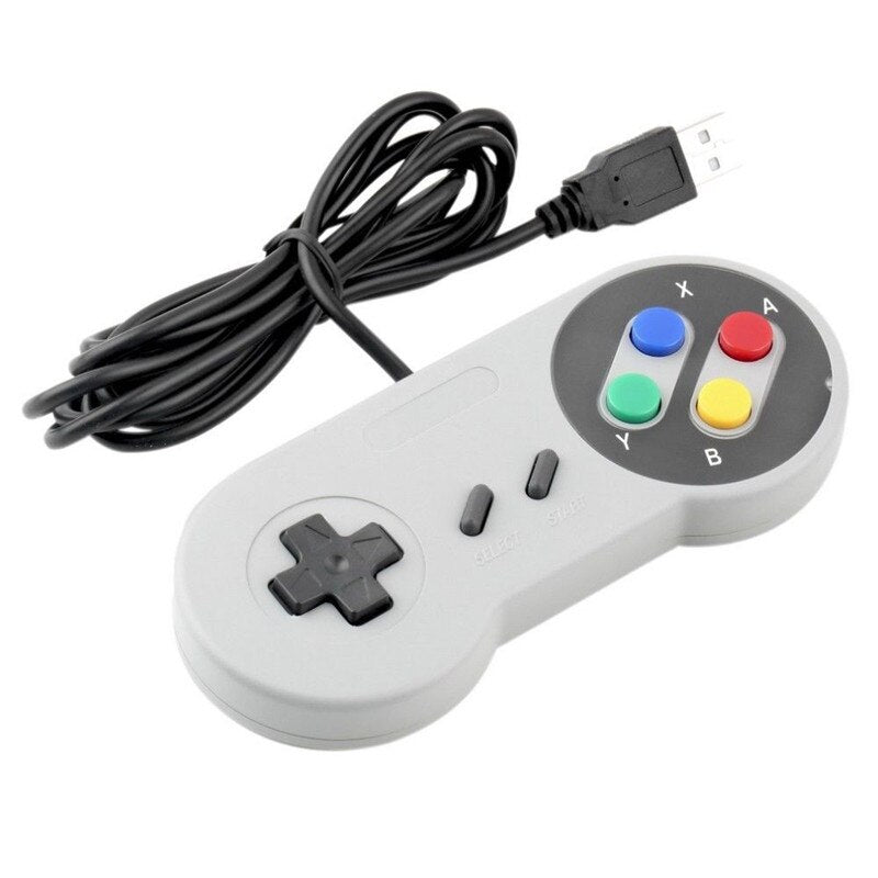 Wired Gamepad USB Game Controller Gaming Joypad Joystick Control for PC Computer Laptop Gamer Black Game Console Boy Gift