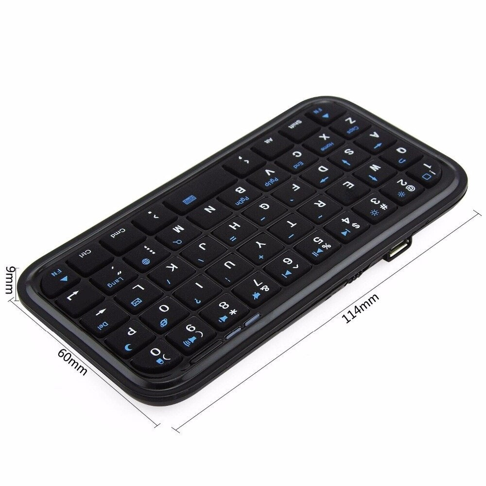 Mini Rechargeable Wireless Bluetooth-compatible Keyboard for iphone 6 6s plus ipad samsung galaxy note 5 android windows tablet