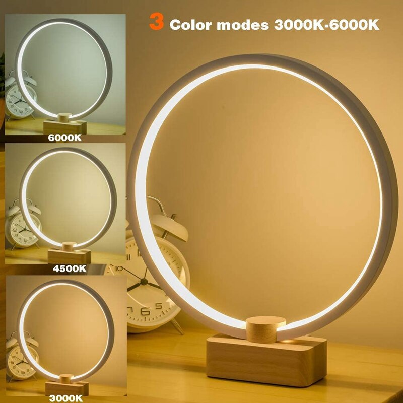 LED Wood Table Light Desk Lamp Modern USB Dimmable Bedside Night Lights For Bedroom Living Creative Home Lighting Decor