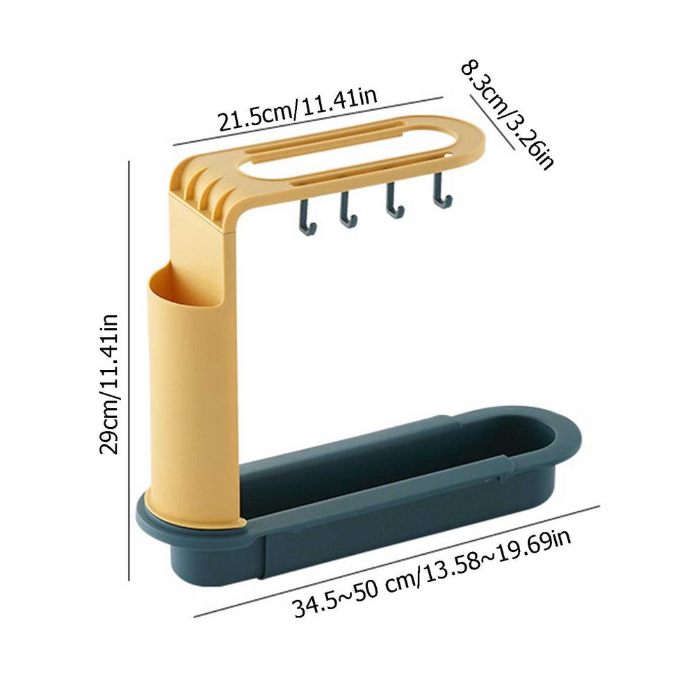 Telescopic Sink Storage Drain Rack Adjustable Kitchen Drain Storage Basket Expandable Sink Rack Holder Household Kitchen Gadgets