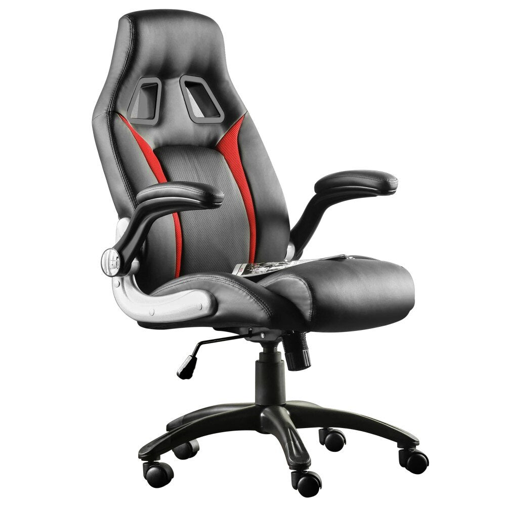 Furgle Gaming Chair Office Chair Swivel Chair Height-Adjustable Gaming Chair PC Chair Ergonomic Executive Chair with Armrests