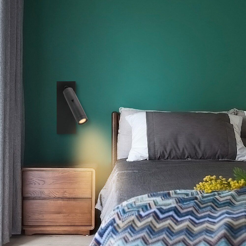 zerouno led book lamp bedside reading light head switch dc 5v 2a usb port smart phone charger surface mounted book lighting