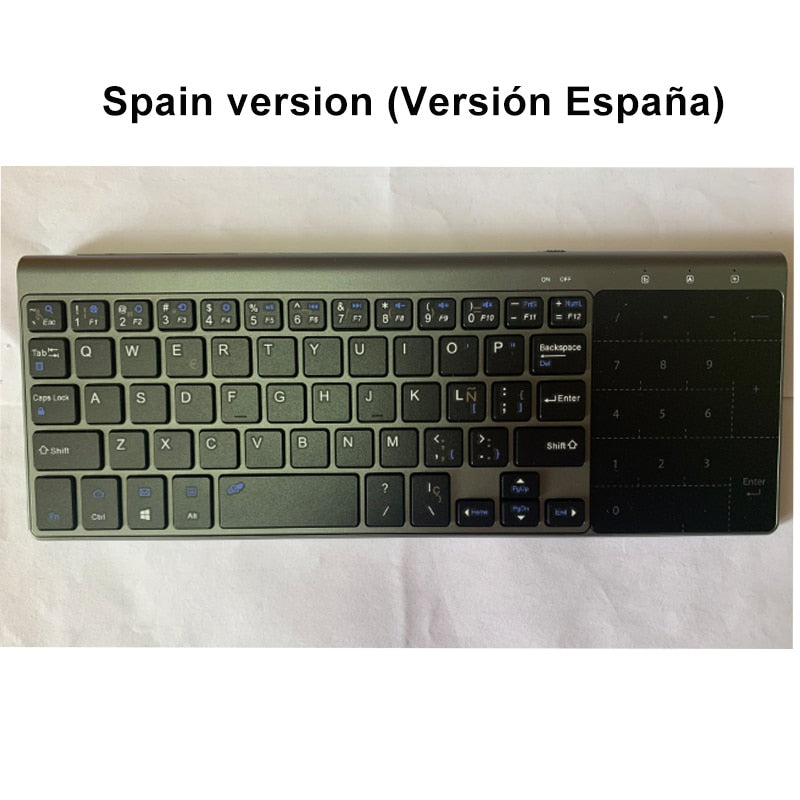 Jelly Comb 2.4G Wireless Keyboard with Number Touchpad Mouse Thin Numeric Keypad for Android Windows Desktop Laptop PC TV Box