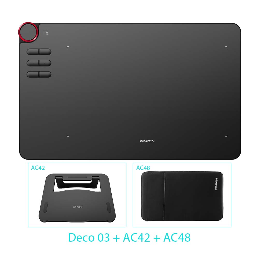 XP-Pen Deco 03 Wireless  Digital Graphics Drawing Tablet Drawing Pen Tablet with Battery-Free Passive Stylus and 6 Shortcut