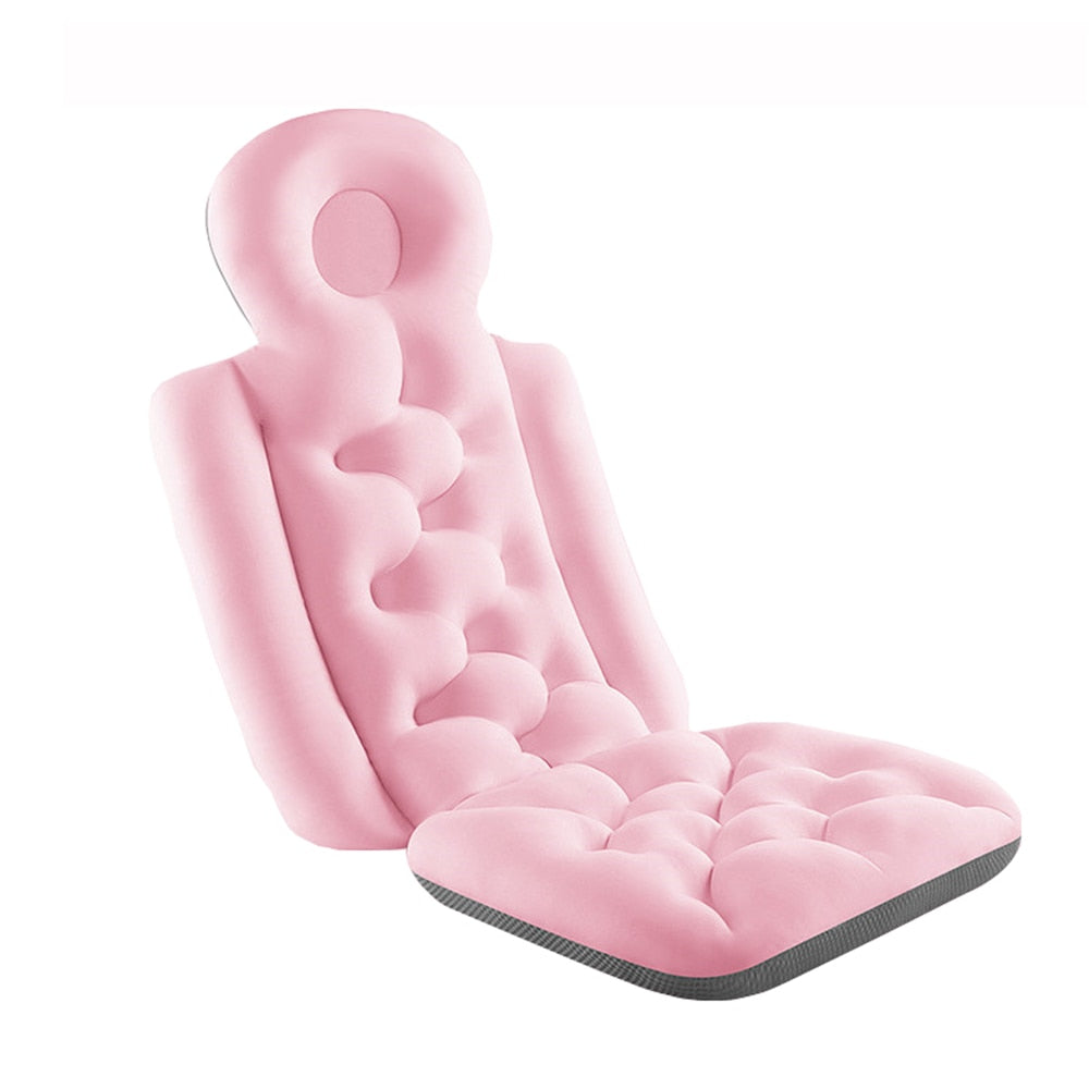 Bath Pillow Comfortable Cushion Spa Bathing Pad Bathtub Cushion Non-Slip Waterproof Neck & Back Relax Bathroom Supply