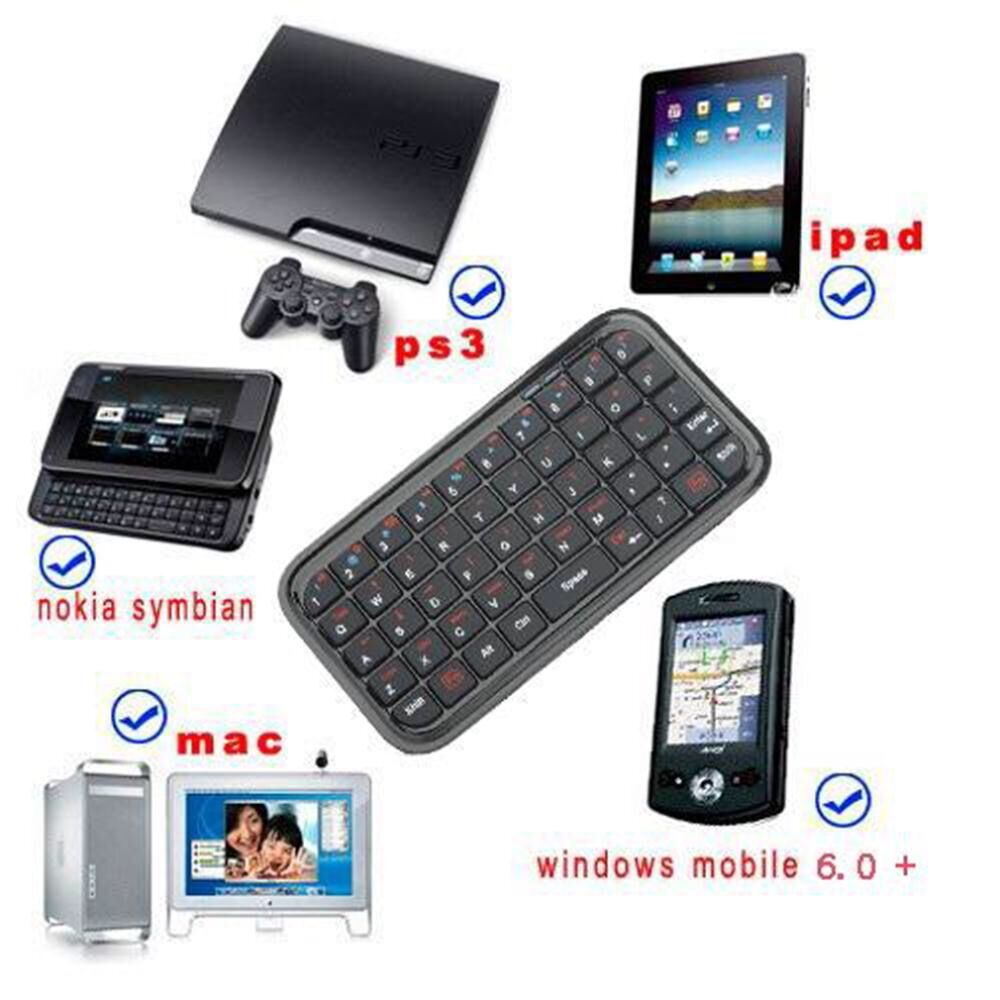 Mini Rechargeable Wireless Bluetooth-compatible Keyboard for iphone 6 6s plus ipad samsung galaxy note 5 android windows tablet