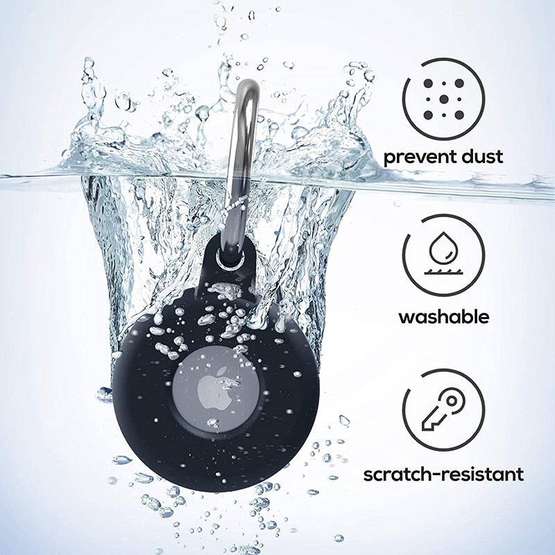 Silicone Protective Case For AirTag Key Finder ( Location Tracker ) 2021 Anti-Scratch Anti-Lost Protective Cover with Keychain