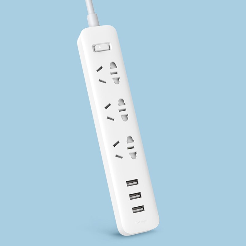 Xiaomi power strip With 3 USB Extension Socket Plug Fast Charging Power Multifunctional Strip 10A 250V 2500W plug patch board