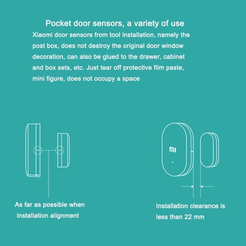 Bundled sale Original Xiaomi Mijia Intelligent Mini Door Window Sensor Pocket Size Smart Home Automatic lights for MIhome App