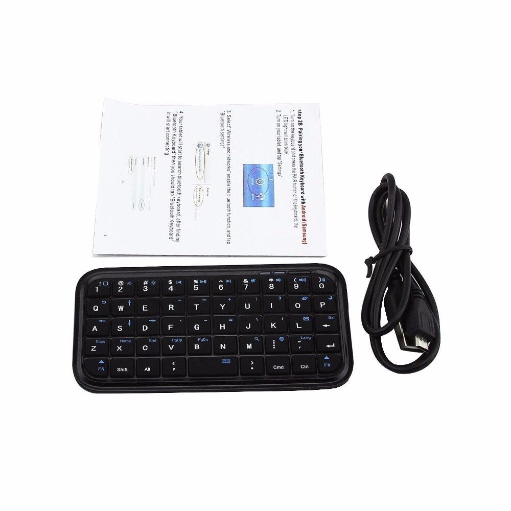 Mini Rechargeable Wireless Bluetooth-compatible Keyboard for iphone 6 6s plus ipad samsung galaxy note 5 android windows tablet
