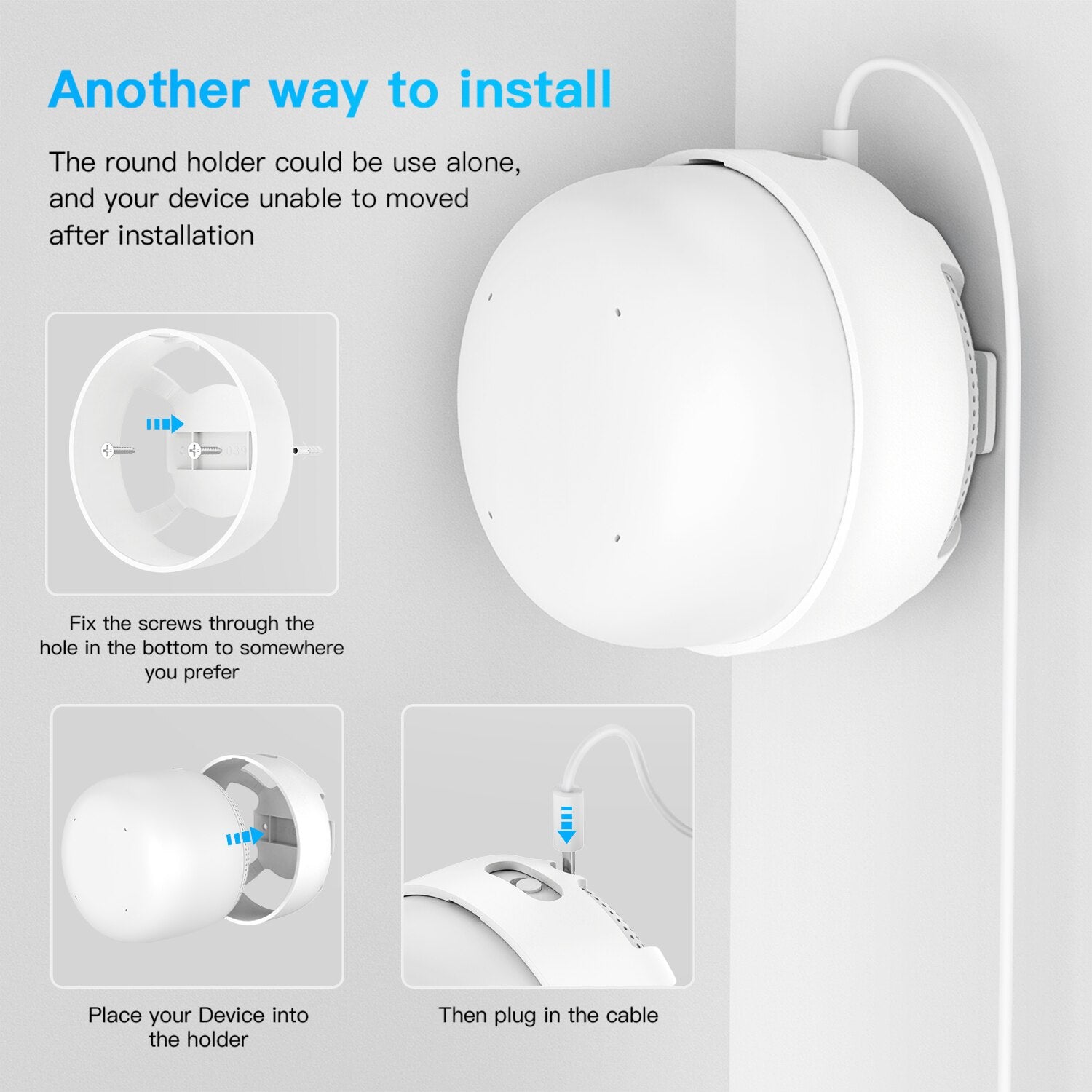 Outlet Wall Mount Holder for Google Nest WiFi Point Easy Installation and No Cord Clutter Holder Bracket No Screws, White