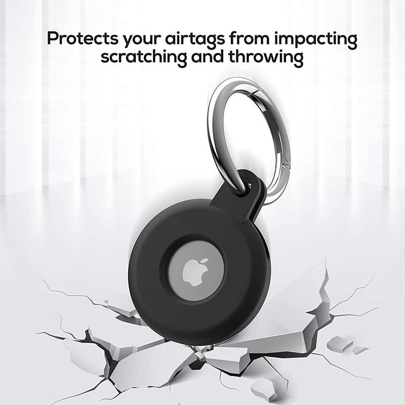 Silicone Protective Case For AirTag Key Finder ( Location Tracker ) 2021 Anti-Scratch Anti-Lost Protective Cover with Keychain
