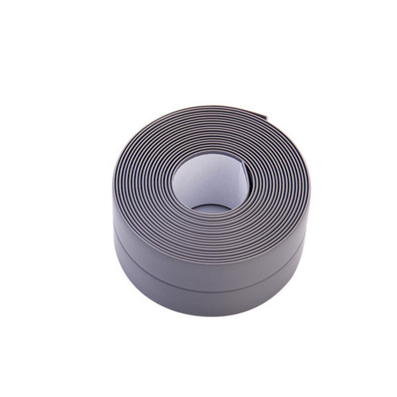 1Roll Waterproof Mold Proof Adhesive Tape Durable Use PVC Material Kitchen Bathroom Wall Sealing Tape Gadgets 3.2M