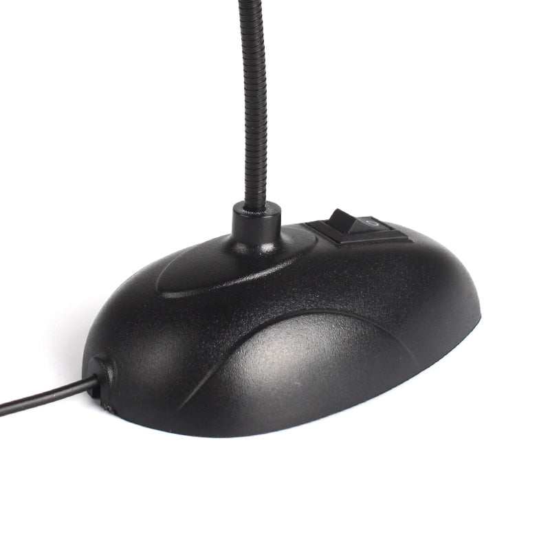 3.5mm Plug Flexible Stand Mini Studio Speech Microphone Gooseneck Wired Microphone for PC YouTube Video Skype Chatting Gaming