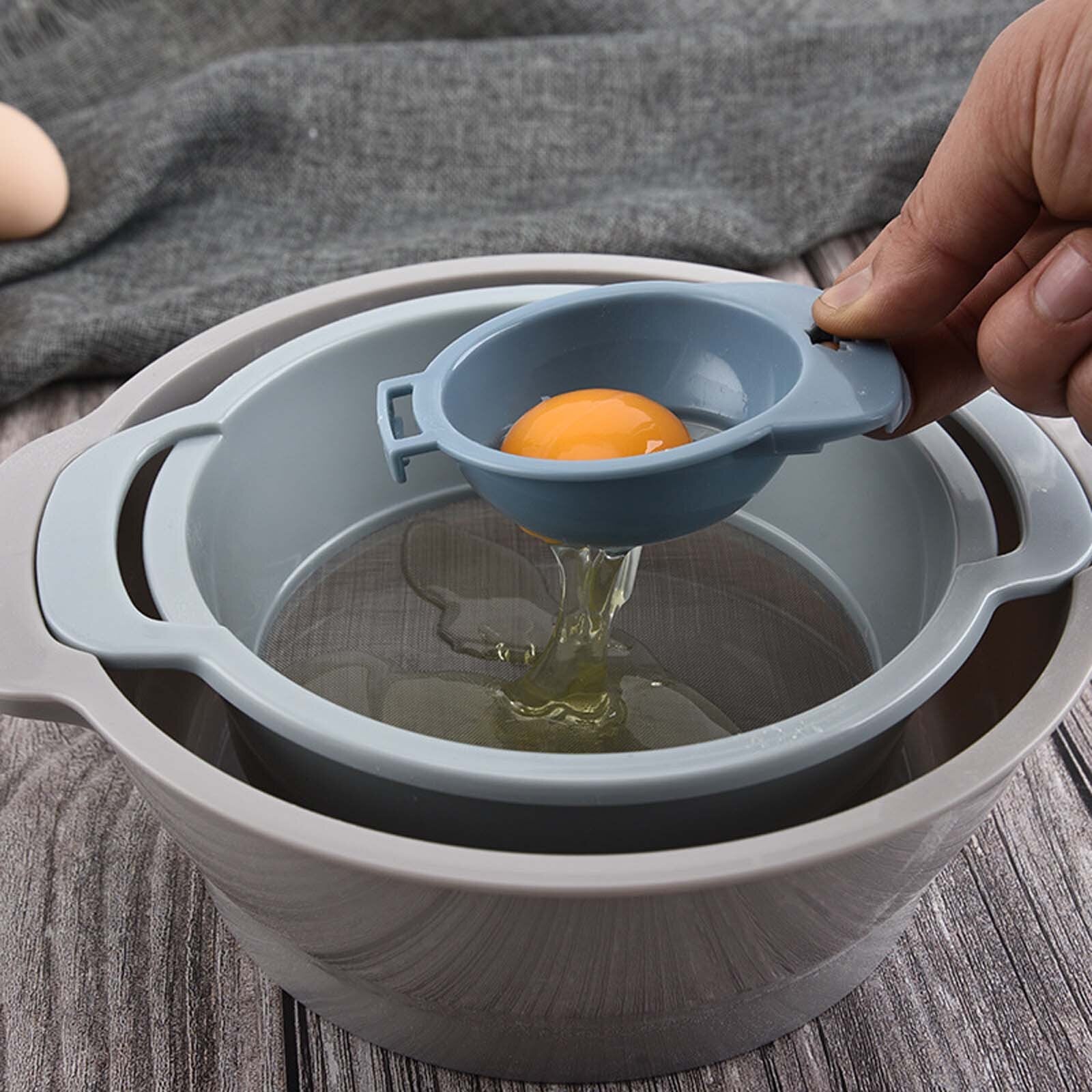 Practical Flour Sieve Mixing Bowl Kitchen Gadgets Pizza Making Gadgets Multifunctional flour sieve Kitchen free blender