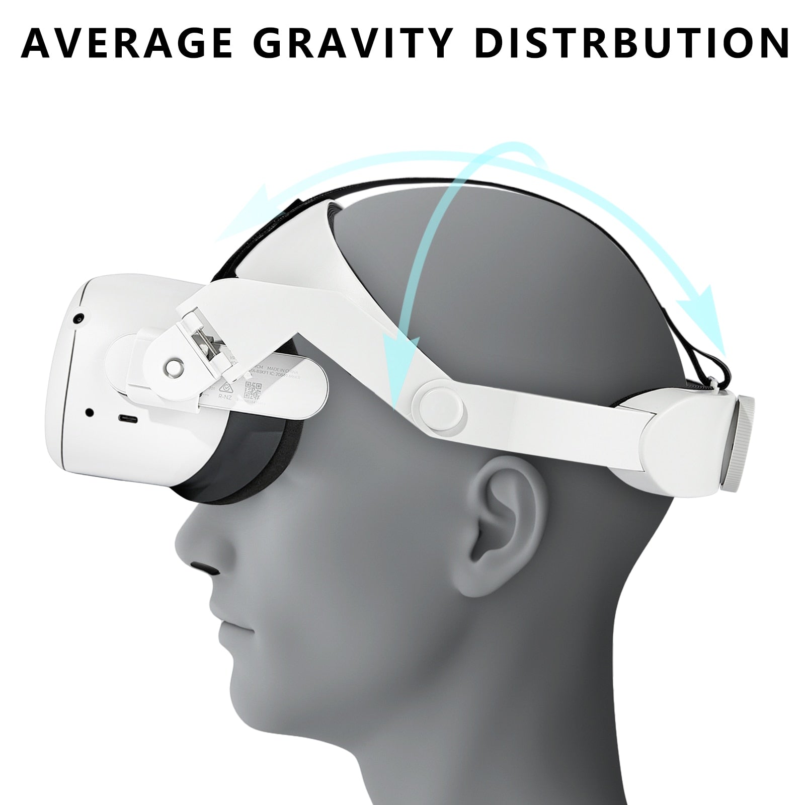 GOMRVR for Oculus Quest 2 Halo Strap Adjustable  ,Increase Supporting force and improve comfort-oculus quest2 Accessories