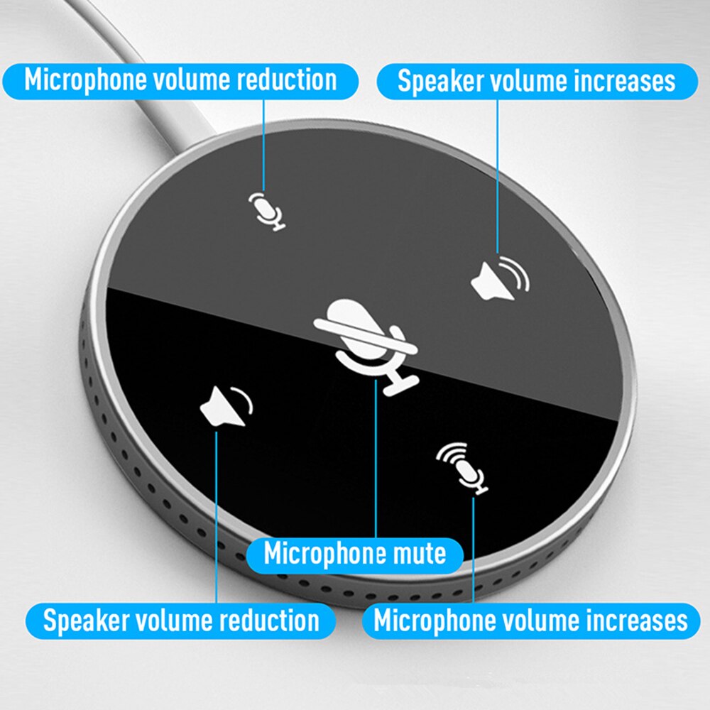 USB Condenser Microphone with Speaker Omni-directional Computer Laptop pickup Mic for Meeting Business Conference Online course