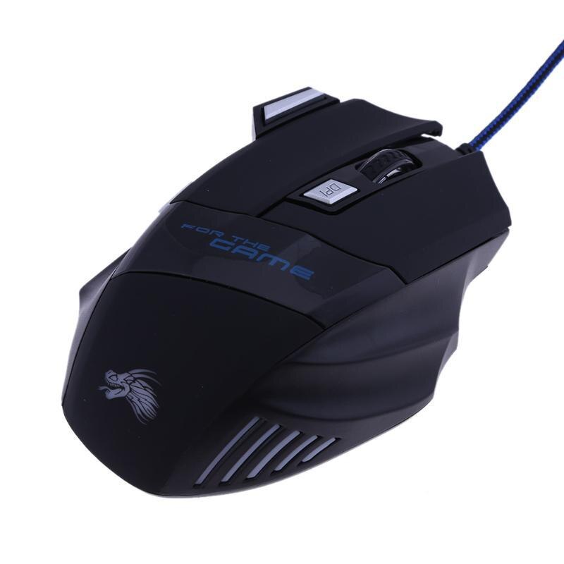 5000DPI Professional Gaming Mouse Breathing Light Mouse Usb Wired Computer Mouse 7-speed DPI for Laptop Pc DOTA LOL Gaming