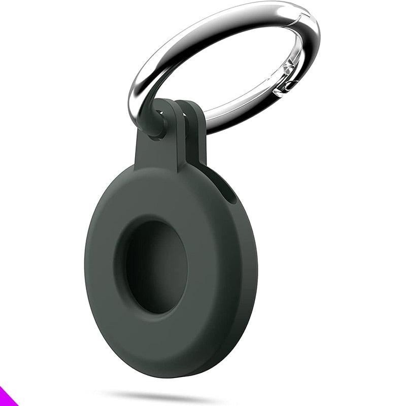 Silicone Protective Case For AirTag Key Finder ( Location Tracker ) 2021 Anti-Scratch Anti-Lost Protective Cover with Keychain