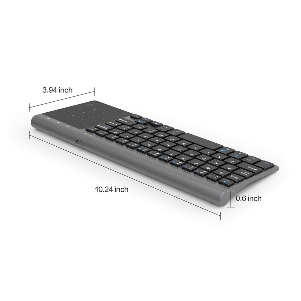 Thin 2.4Ghz Usb Wireless Mini Keyboard With Number Touchpad Numeric Keypad For Tablet Desktop Laptop Pc